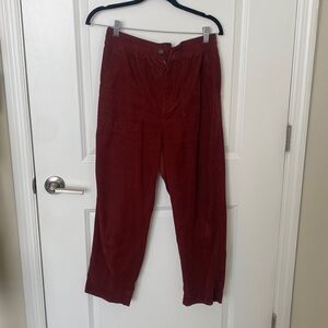 Burnt red corduroy pants from Madewell